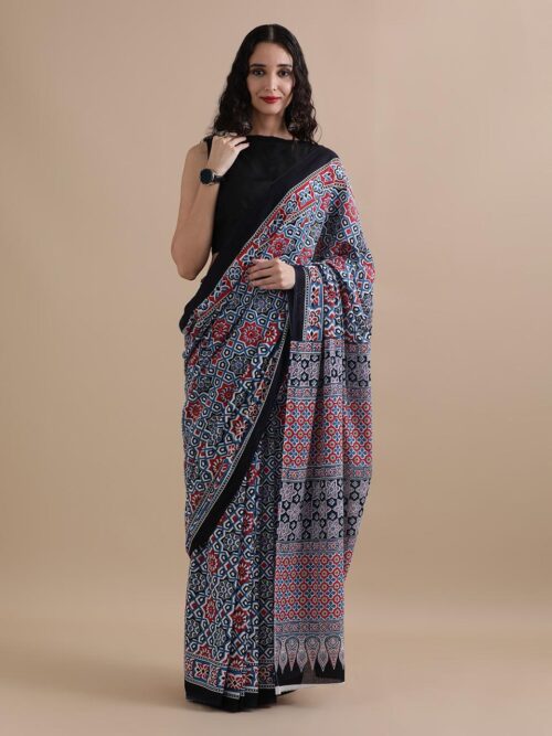 Chitralekha-Hand Printed Mul Cotton Sarees