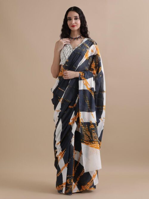 Dhara-Hand Printed Mul Cotton Sarees