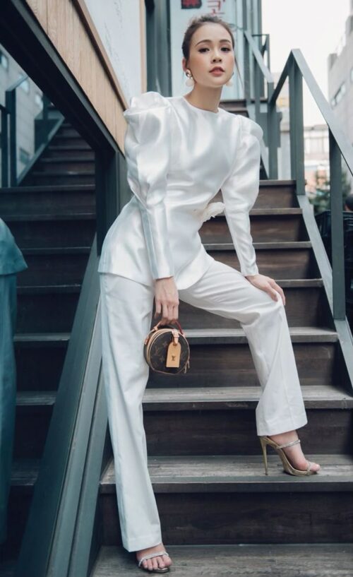 White Luxe Ensemble Corset Dress