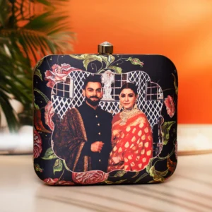 Customized Pic Black Personalized Clutch