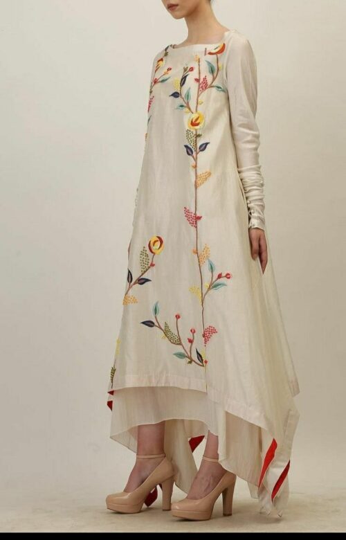 Parina Handcrafted Ivory Kurta Dress