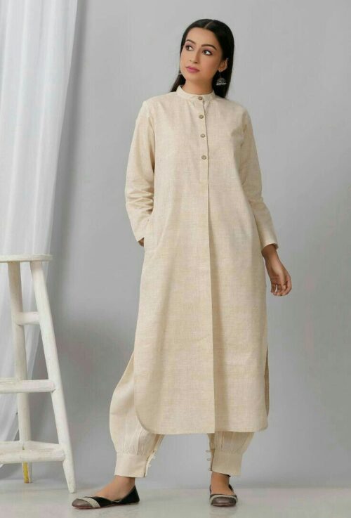 Khadi Kala Kurta Set