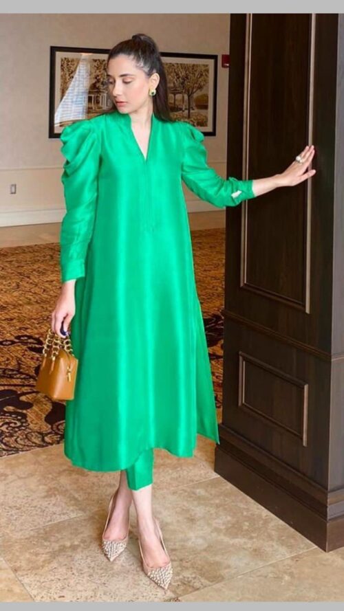 Luxe Satin Green Ensemble