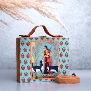 Miniature Art Print Suitcase Style Clutch