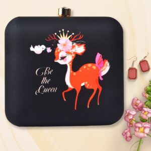 Deer Print Clutch