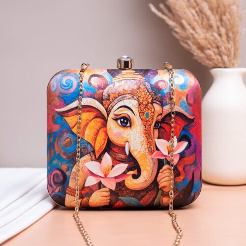 Lotus Ganesha Clutch