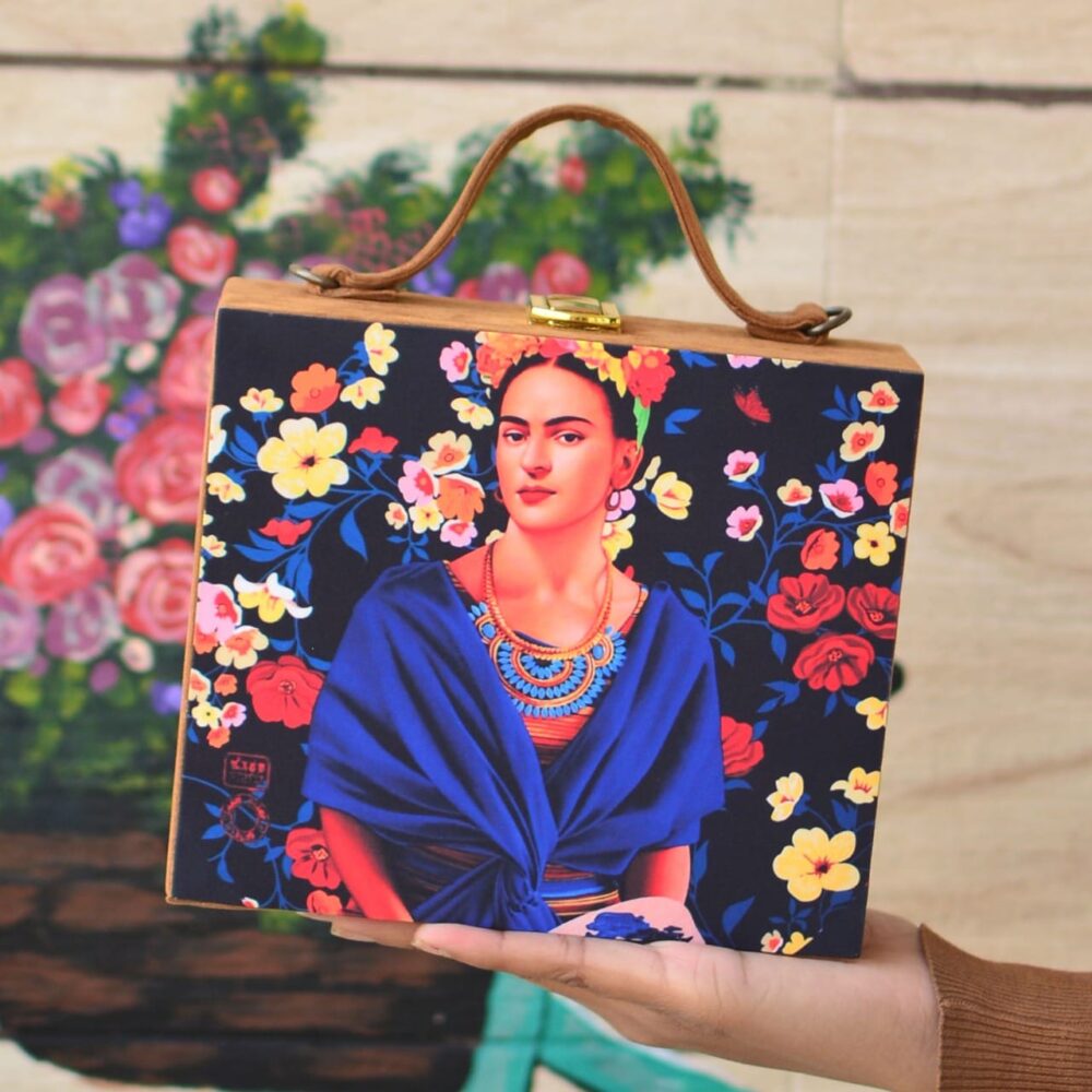 Frida in Bloom Suitcase Style Clutch