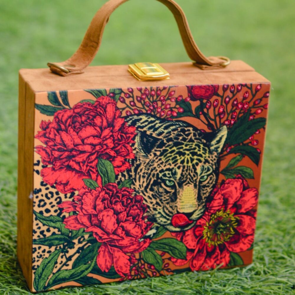 Floral Fury Suitcase Style Clutch