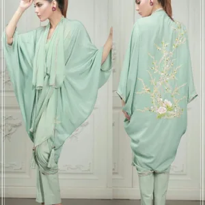 Mint Blossom Drape Set