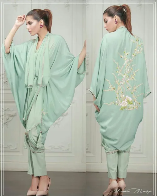 Mint Blossom Drape Set