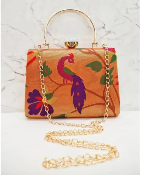 Morbagh Paithani Clutch