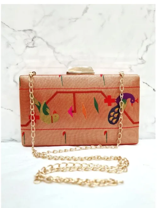 Zari Zest Paithani Clutch