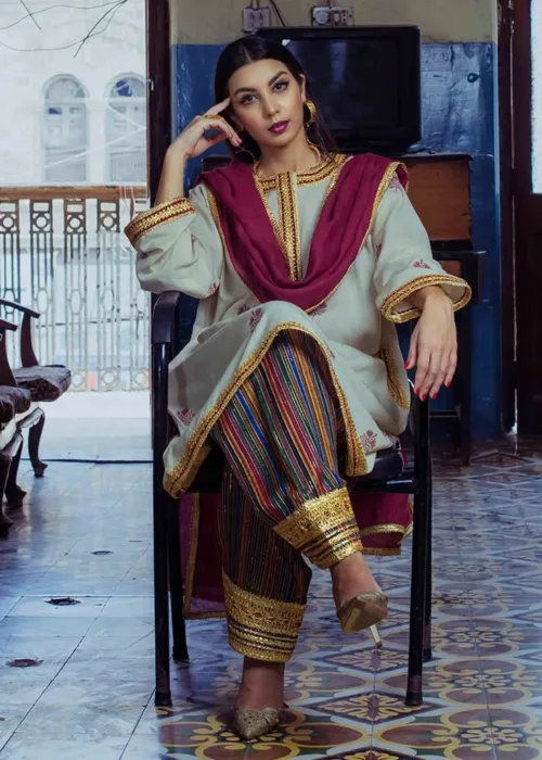 Zareen Stripe Suit Set