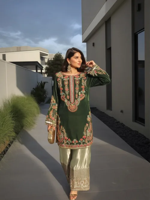 Kashmiri Royal Garden Velvet Set