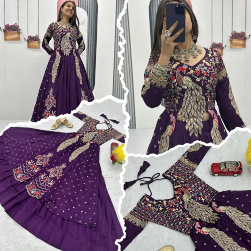 Amethyst Peacock Gown