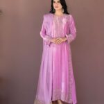 Designer Pink Embroidered Kurta Set for Women